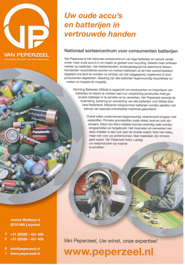 Oude Batterij Brochure